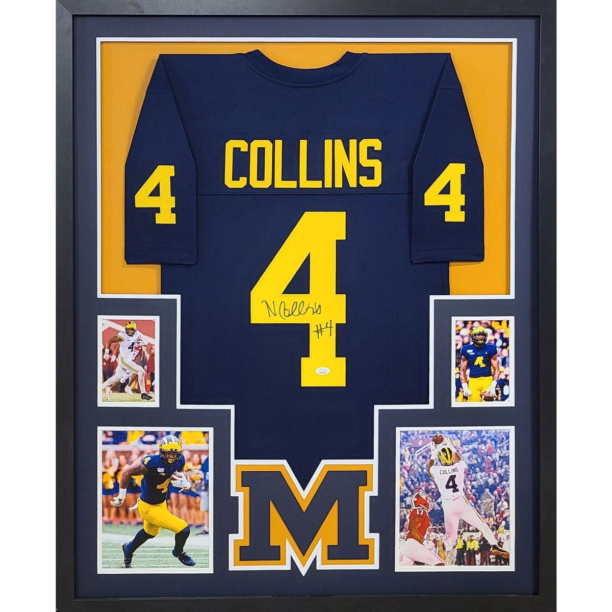 Nico Collins Framed Signed Jersey JSA Autographed Michigan Texans