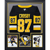 Sidney Crosby Framed Signed Black Jersey  Beckett Autographed Penguins