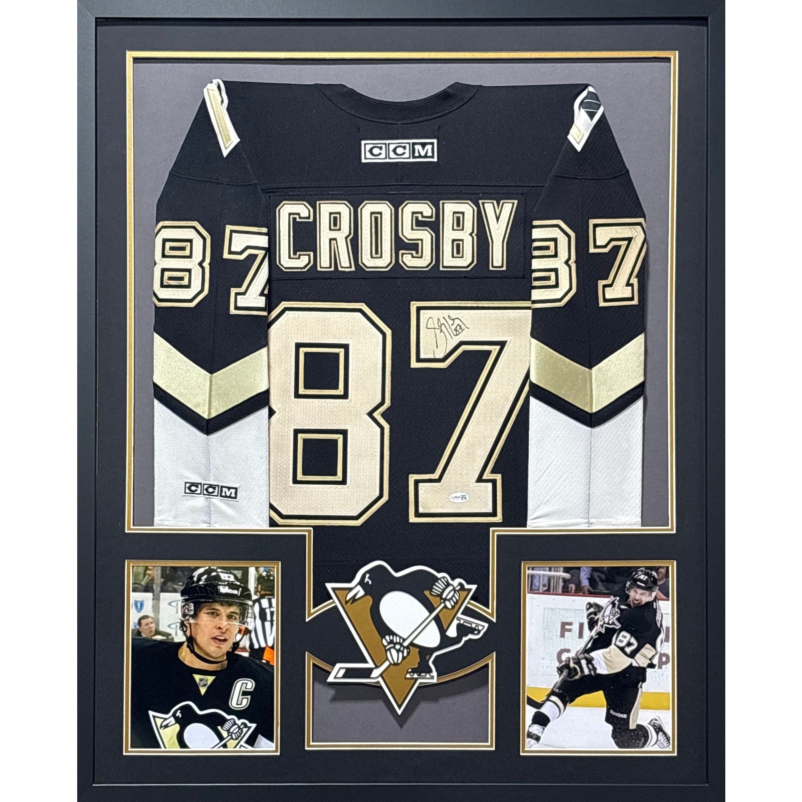Sidney Crosby Framed Signed Jersey JSA Autographed Pittsburgh Penguins GJ