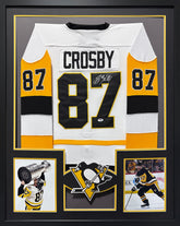 Sidney Crosby Framed Signed Jersey PSA/DNA Autographed Penguins CH
