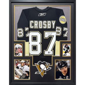 Sidney Crosby Framed Signed Jersey Autographed Penguins Frameworth COA 87