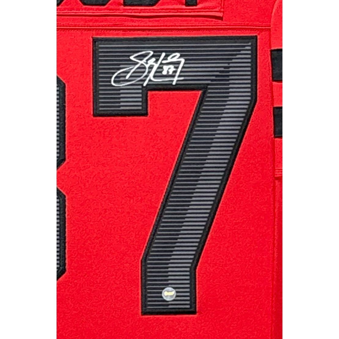 Sidney Crosby Framed Signed Black Jersey Frameworth Autographed Canada