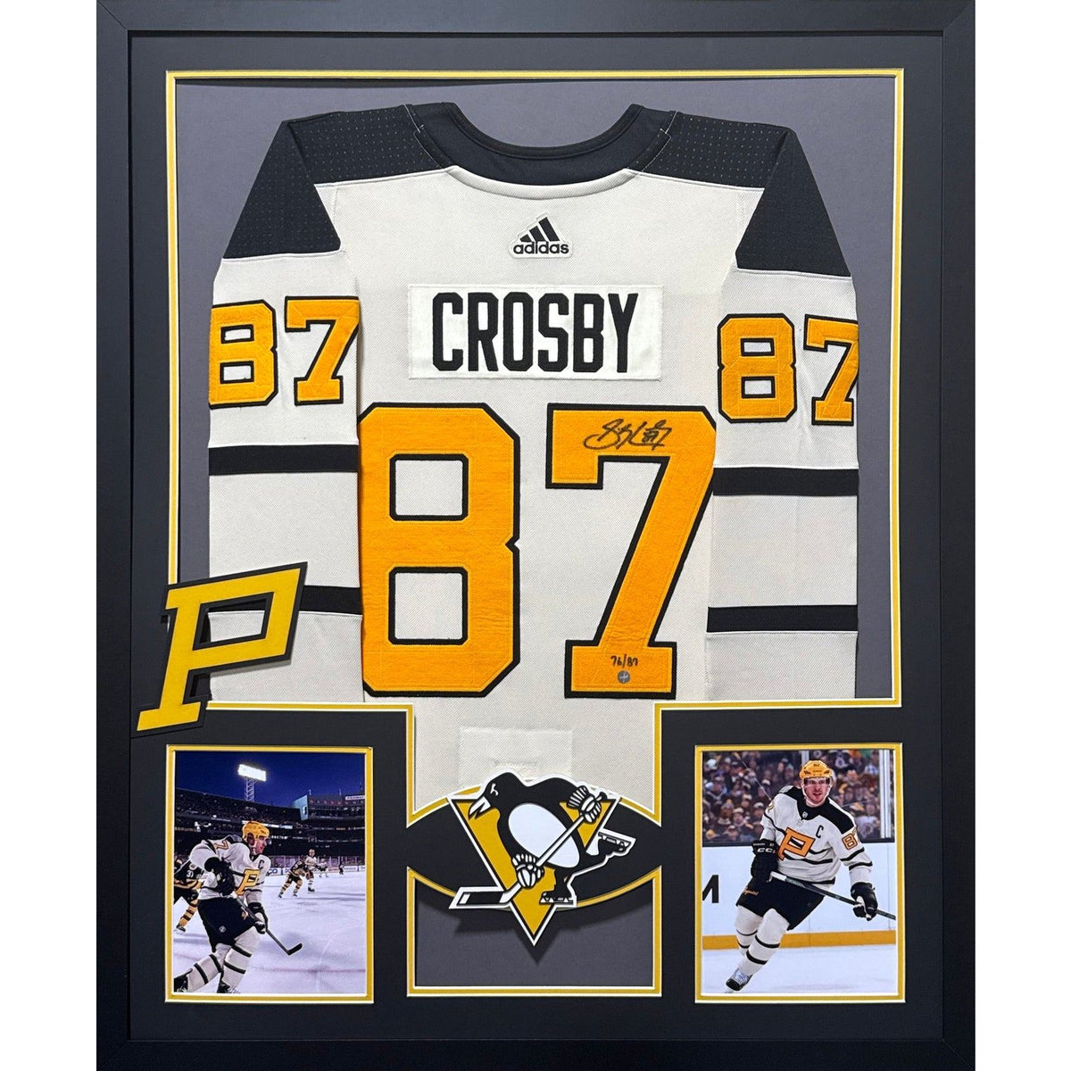 Sidney Crosby Framed Signed Jersey Frameworth Autographed Penguins Fenway