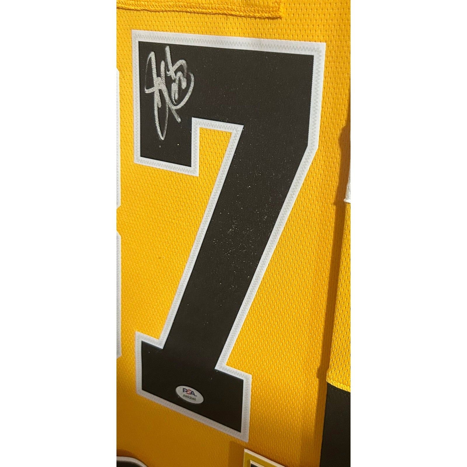 Sidney Crosby Framed Signed Yellow Jersey PSA/DNA Autographed Penguins