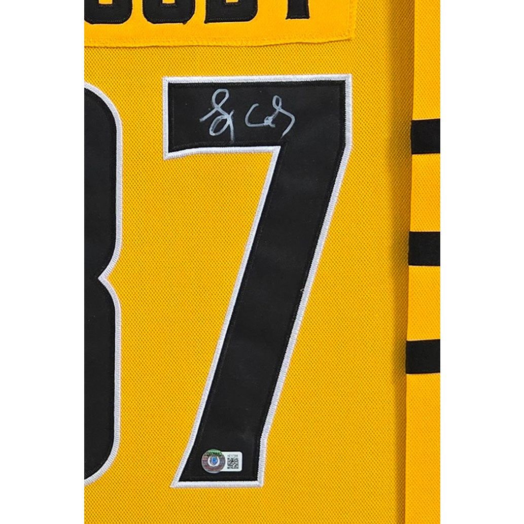 Sidney Crosby Framed Signed Yellow Jersey Beckett Autographed Penguins