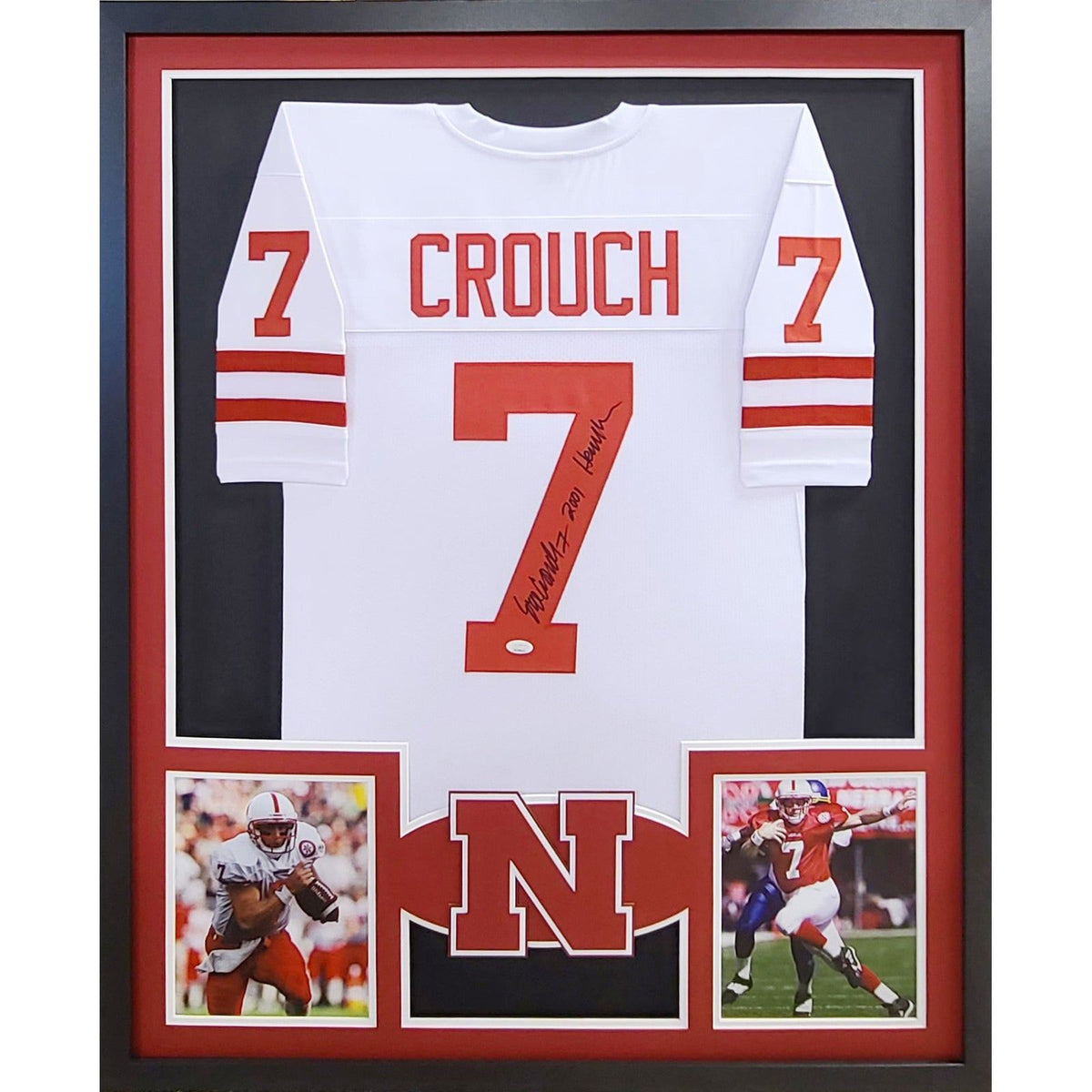 Eric Crouch Framed Signed Nebraska Jersey JSA Autographed Heisman Winner