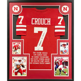 Eric Crouch Framed Signed Nebraska Stat Jersey Tristar Autographed