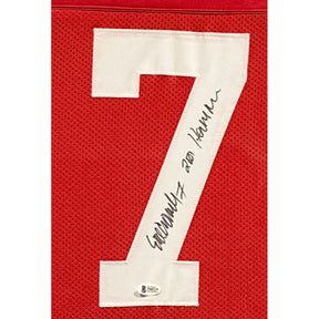 Eric Crouch Framed Signed Nebraska Stat Jersey Tristar Autographed
