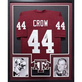 John David Crow Framed Jersey Beckett Autographed Signed Texas A&M 2PH