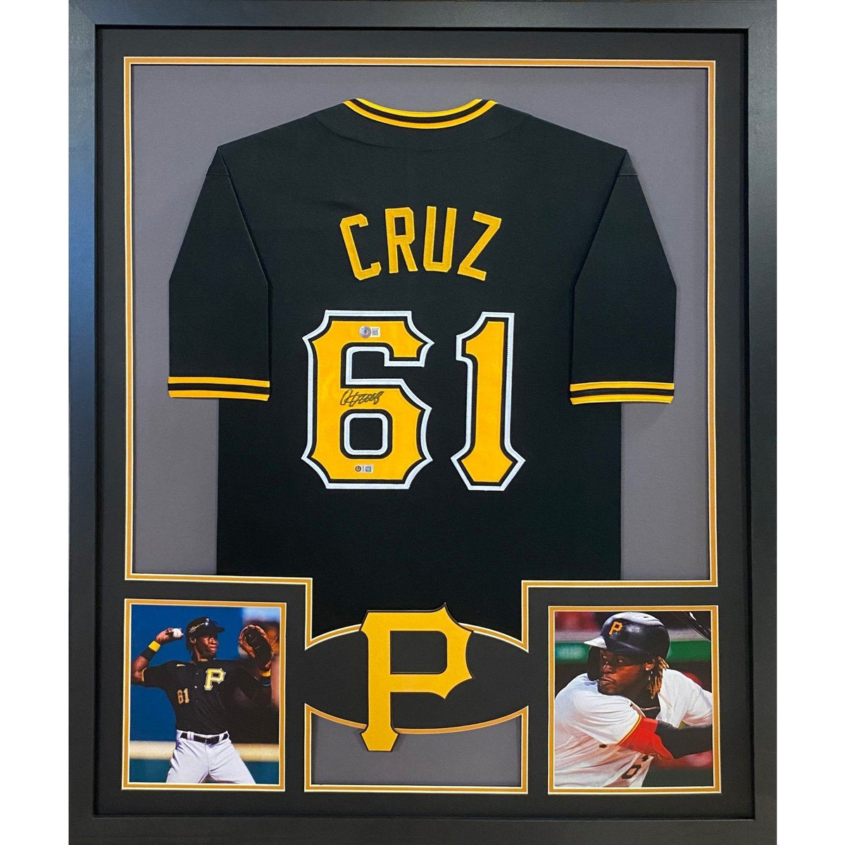 Oneil Cruz Framed Signed Pittsburgh Pirates Jersey Beckett Autographed