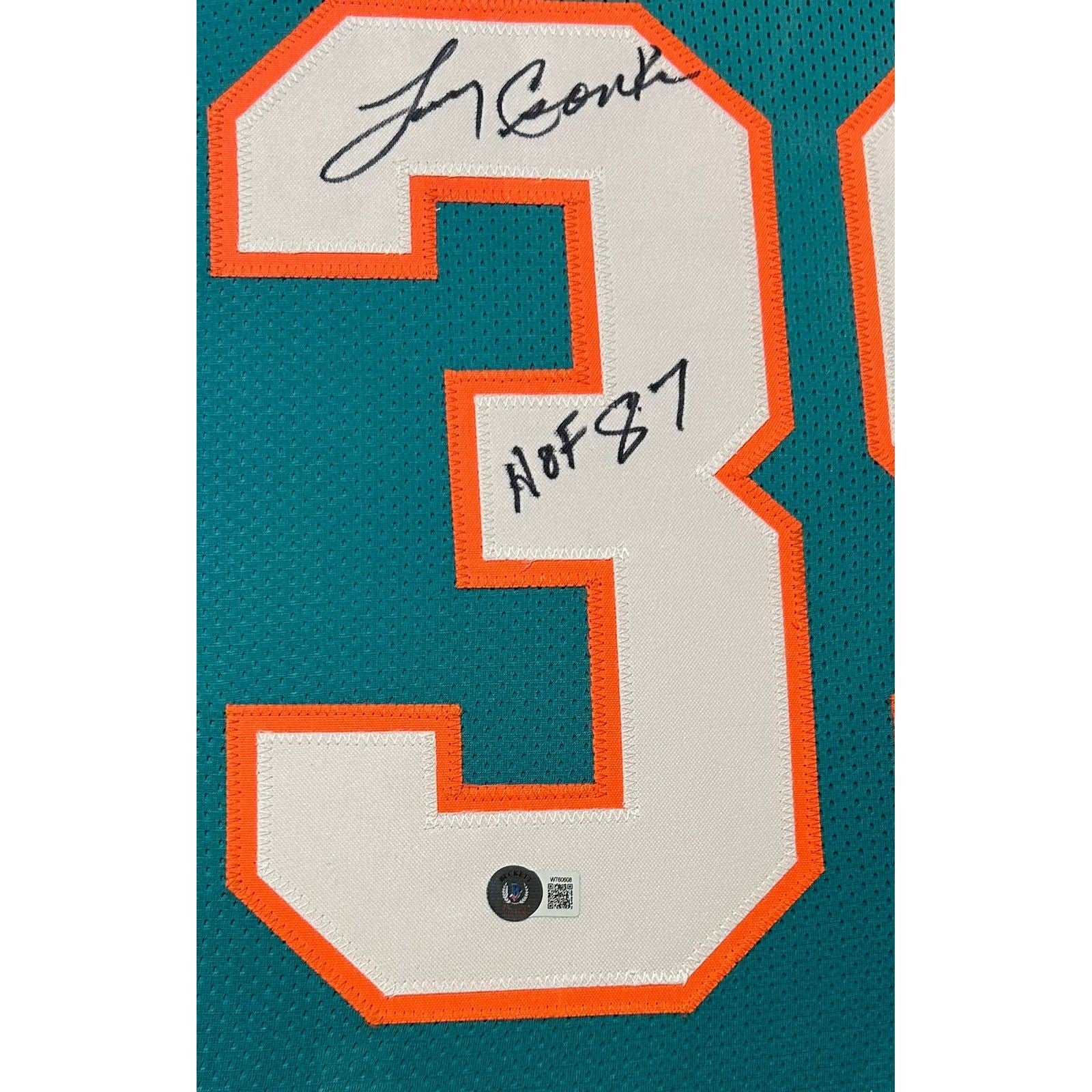 Larry Csonka Framed Jersey Beckett Autographed Signed Miami Dolphins