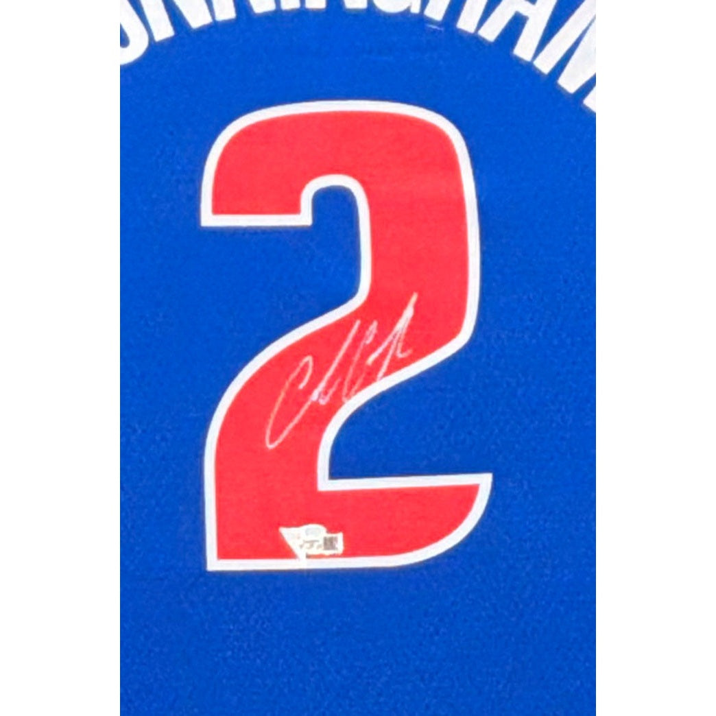 Cade Cunningham Framed Jersey Fanatics Autographed Signed Detroit Pistons