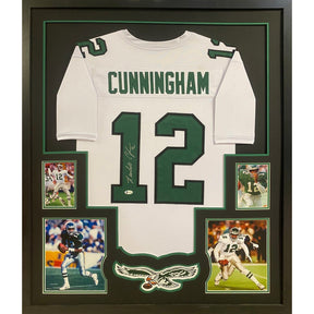 Randall Cunningham Framed White Jersey Beckett Autographed Signed Eagles