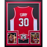 Stephen Curry Framed Signed Jersey JSA Davidson Autographed Steph
