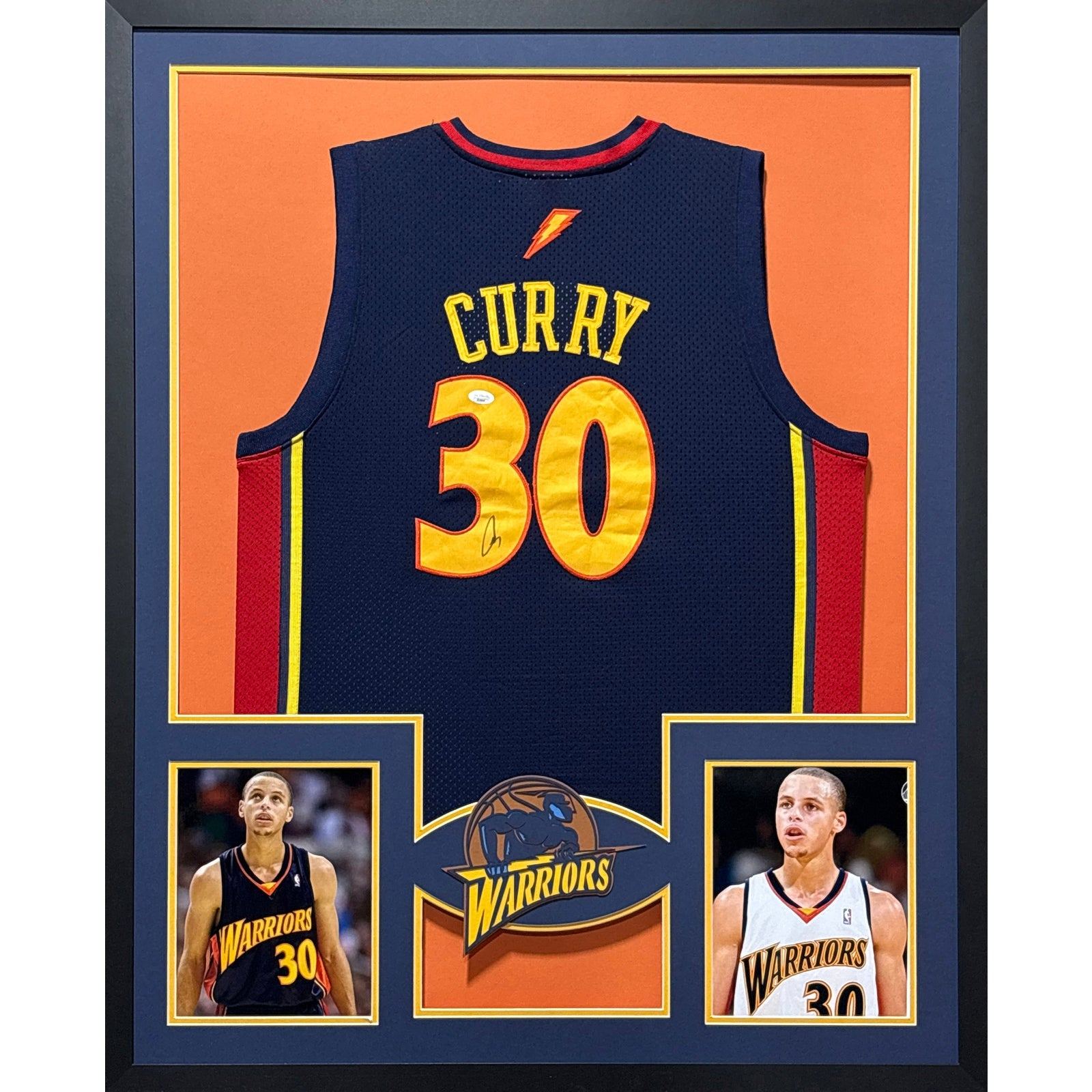 Stephen Curry Framed Signed Jersey JSA Warriors Autographed Steph IH