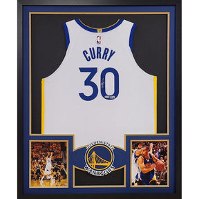 Stephen Curry Framed Signed Jersey Beckett COA Warriors Autographed Steph