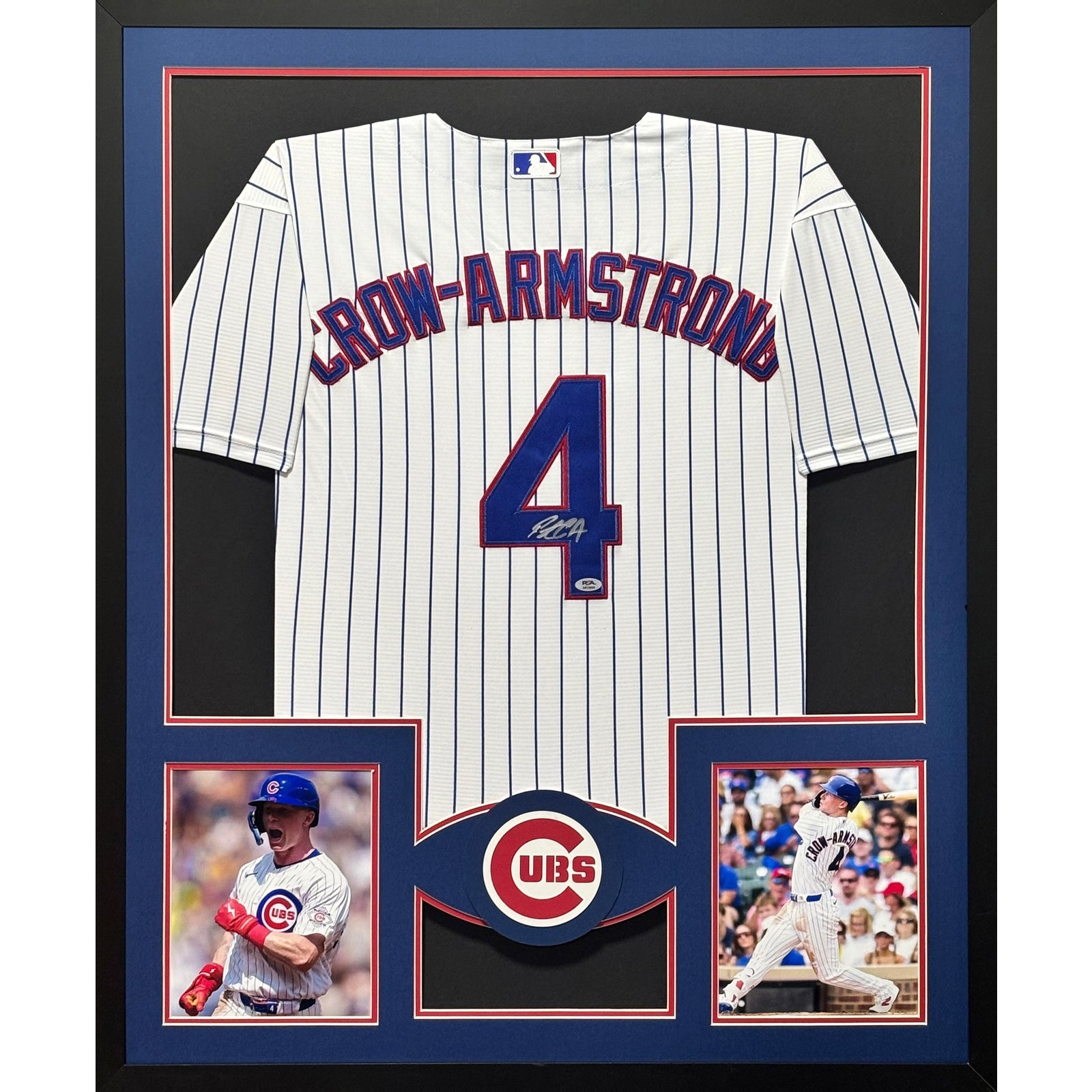 Pete Crow-Armstrong Framed Jersey Beckett Autographed Signed Chicago Cubs