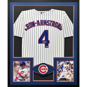 Pete Crow-Armstrong Framed Jersey Beckett Autographed Signed Chicago Cubs