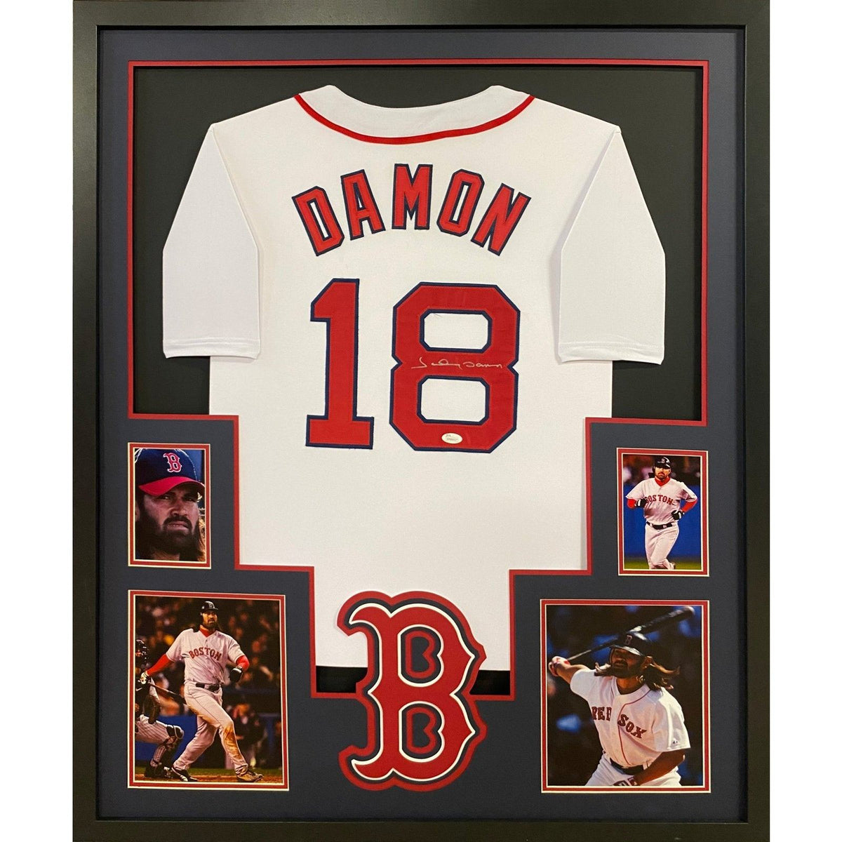 Johnny Damon Signed Framed Jersey JSA Autographed Boston Red Sox