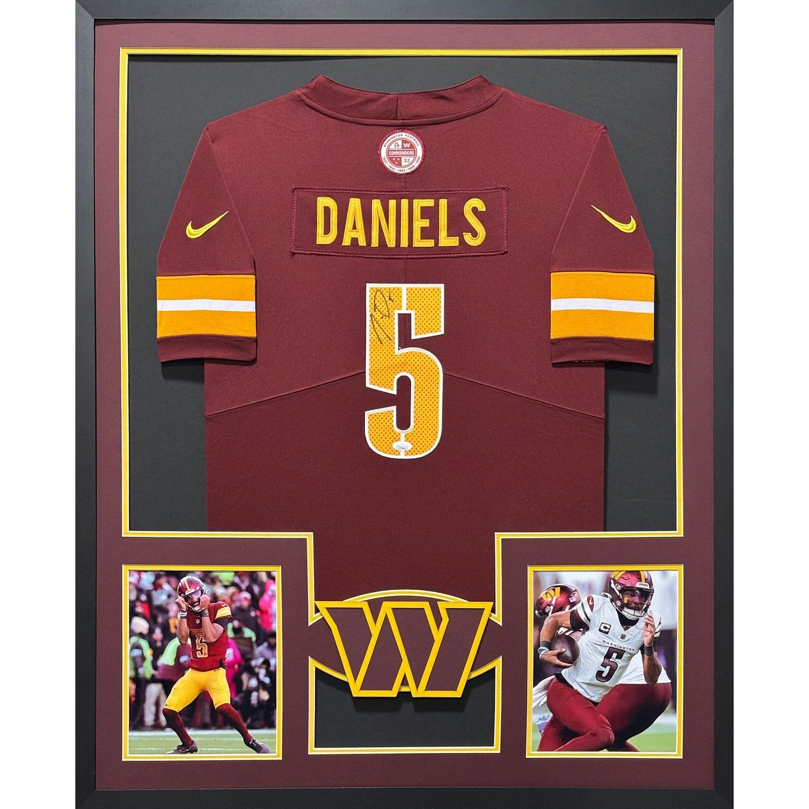 Jayden Daniels Framed Jersey JSA Autographed Signed Washington Commanders
