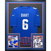 Jaxson Dart Signed Framed Jersey JSA Autographed New York Giants