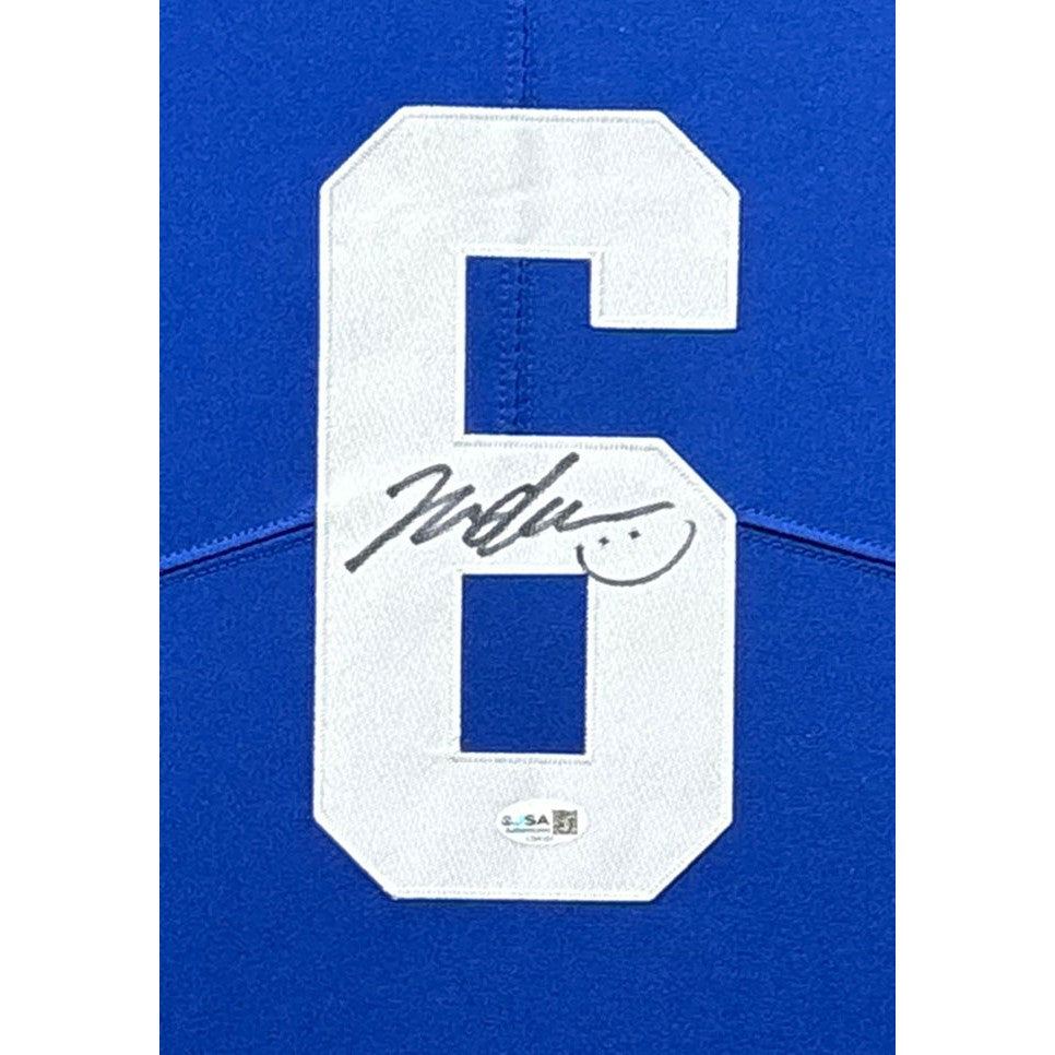 Jaxson Dart Signed Framed Jersey JSA Autographed New York Giants