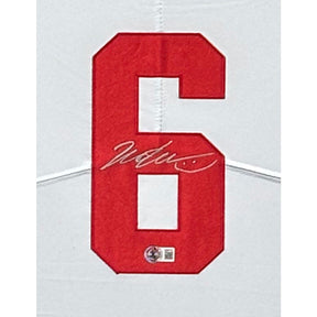 Jaxson Dart Signed Framed White Jersey Beckett Autographed NY Giants Current