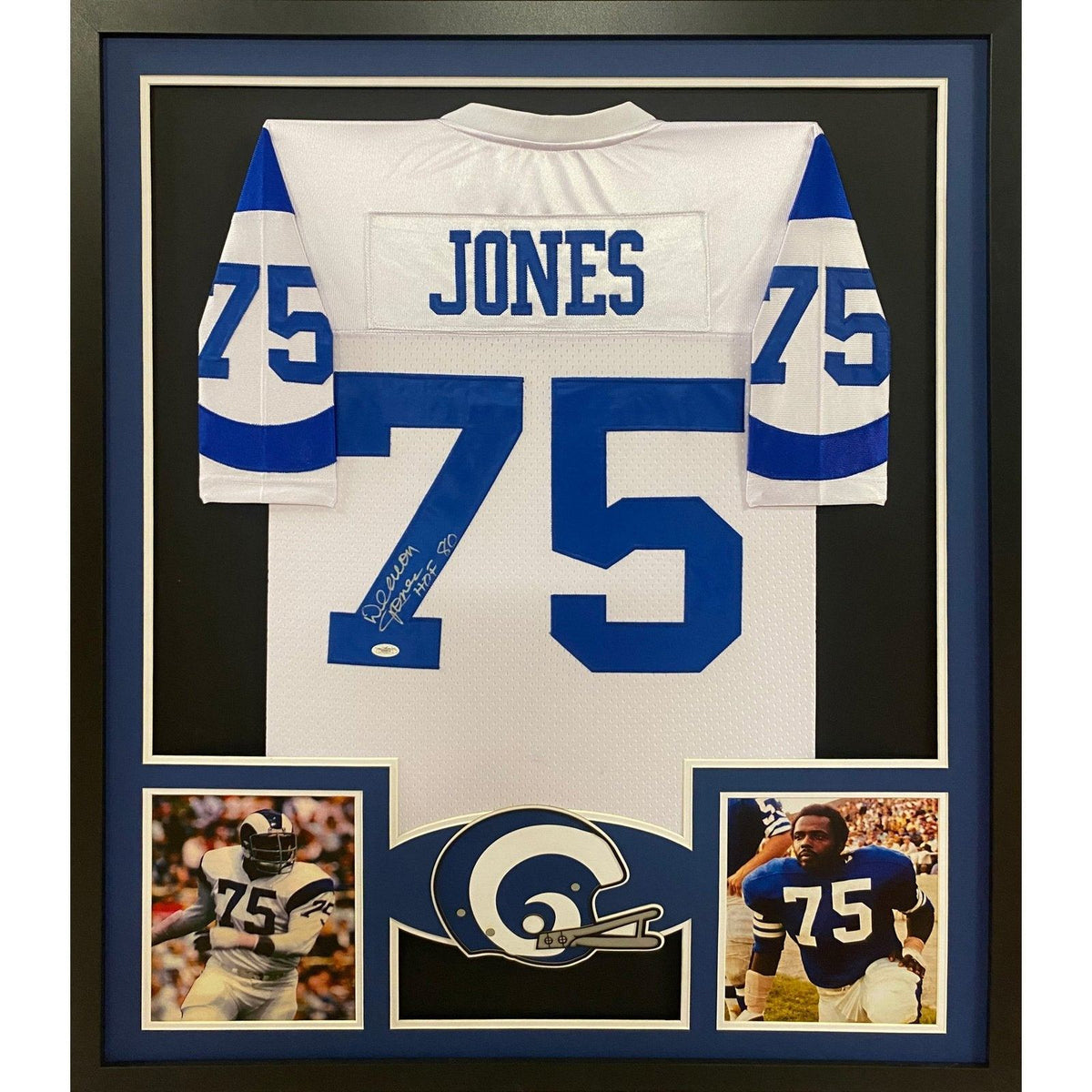 Deacon Jones Framed Signed Jersey JSA Autographed Los Angeles Rams