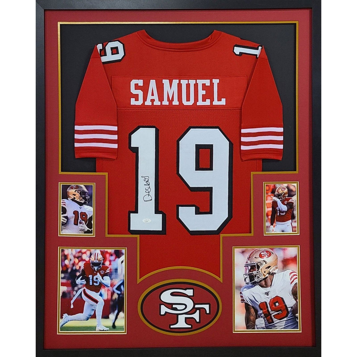 Deebo Samuel Framed Signed Red Jersey JSA Autographed San Francisco 49ers