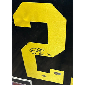 Desmond Howard Signed Framed Jersey Beckett Autographed Michigan