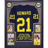 Desmond Howard JSA Signed Framed Stat Jersey Autographed Michigan