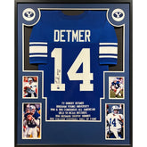 TY Detmer Framed Signed BYU Stat Jersey PSA/DNA Autographed Heisman