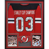 New Jersey Devils Team Framed Signed Jersey JSA Autographed Stanley Cup 2003