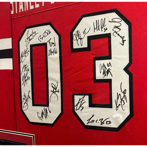 New Jersey Devils Team Framed Signed Jersey JSA Autographed Stanley Cup 2003