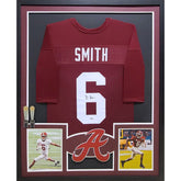 DeVonta Smith Framed Signed Jersey Beckett Autographed Signed Alabama HW