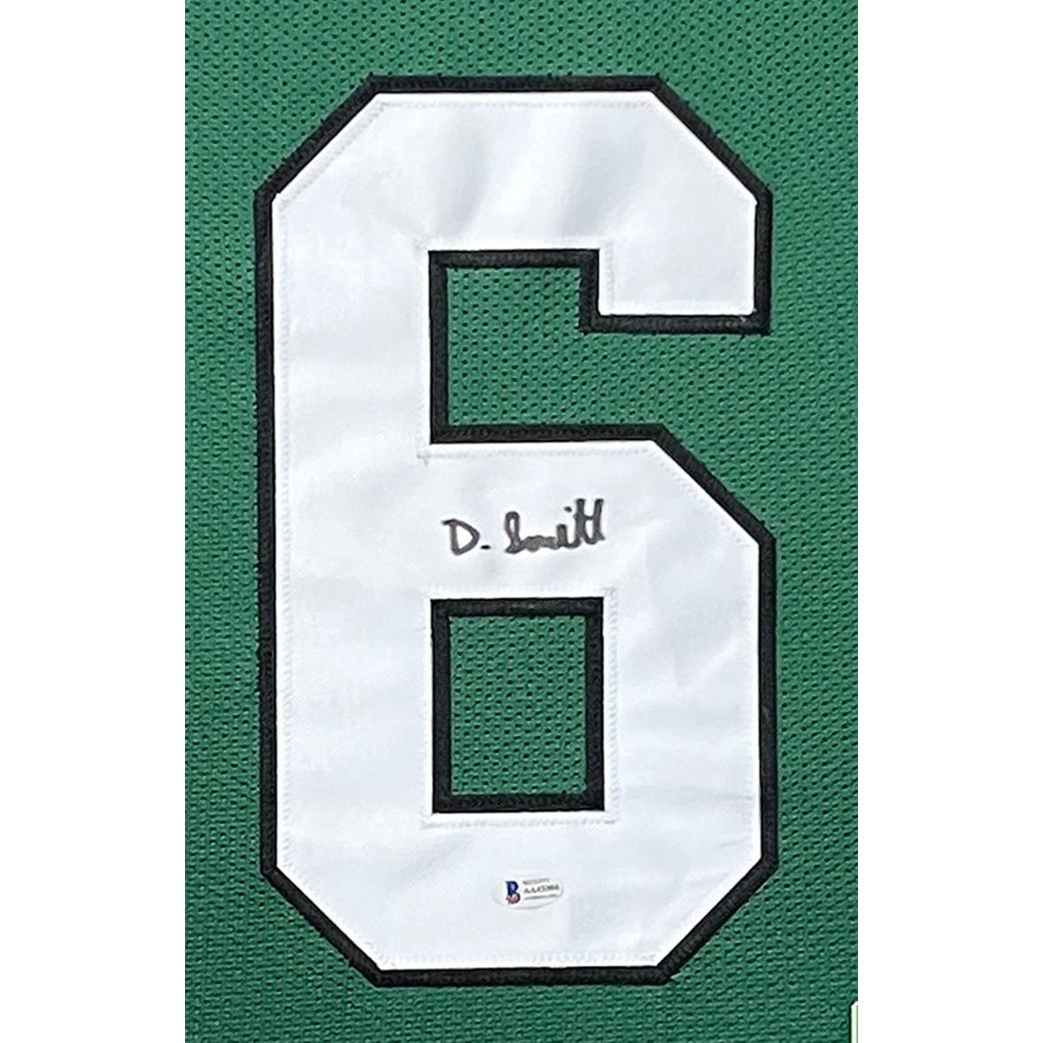 DeVonta Smith Framed Kelly Green Jersey Beckett Autographed Signed Eagles