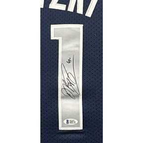 Dirk Nowitzki Framed Jersey Beckett Autographed Signed Dallas Mavericks Navy