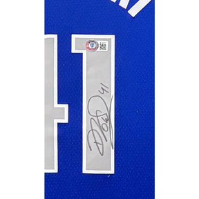 Dirk Nowitzki Framed Jersey Beckett Autographed Signed Dallas Mavericks Royal