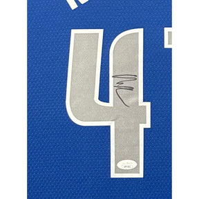 Dirk Nowitzki Framed Jersey JSA Autographed Signed Dallas Mavericks Royal