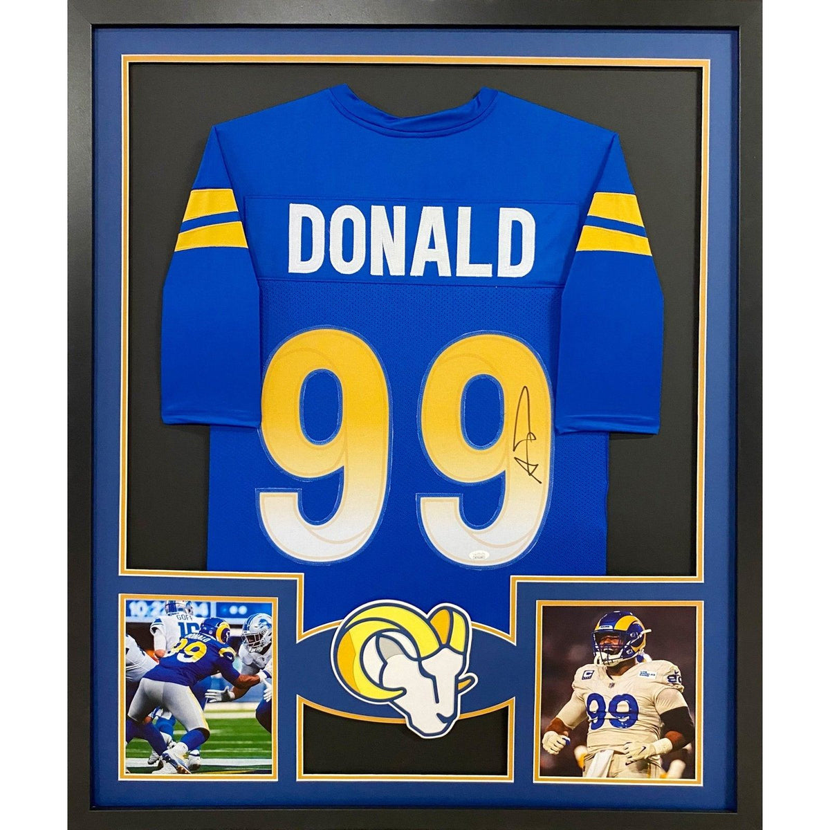 Aaron Donald Framed Jersey JSA Autographed Signed Pitt Panthers Rams