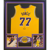 Luka Doncic Framed Signed Jersey PSA/DNA Autographed Lakers Los Angeles
