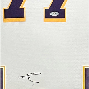 Luka Doncic Framed Signed White Jersey PSA/DNA Autographed Lakers LA