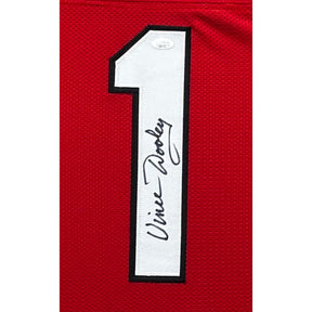 Vince Dooley Signed Framed Stat Jersey JSA COA Autographed Georgia