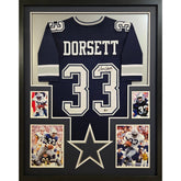 Tony Dorsett Signed Framed Jersey Beckett BAS Autographed Cowboys Navy