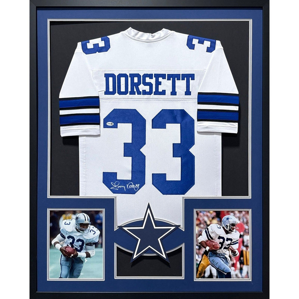 Tony Dorsett Framed Jersey JSA Autographed Signed Dallas Cowboys