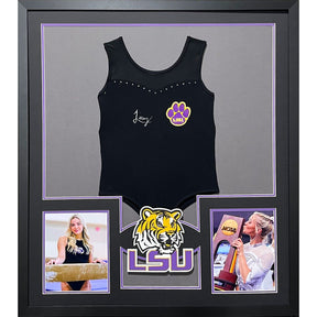 Livvy Dunne Framed Signed LSU Leotard Jersey JSA Autographed