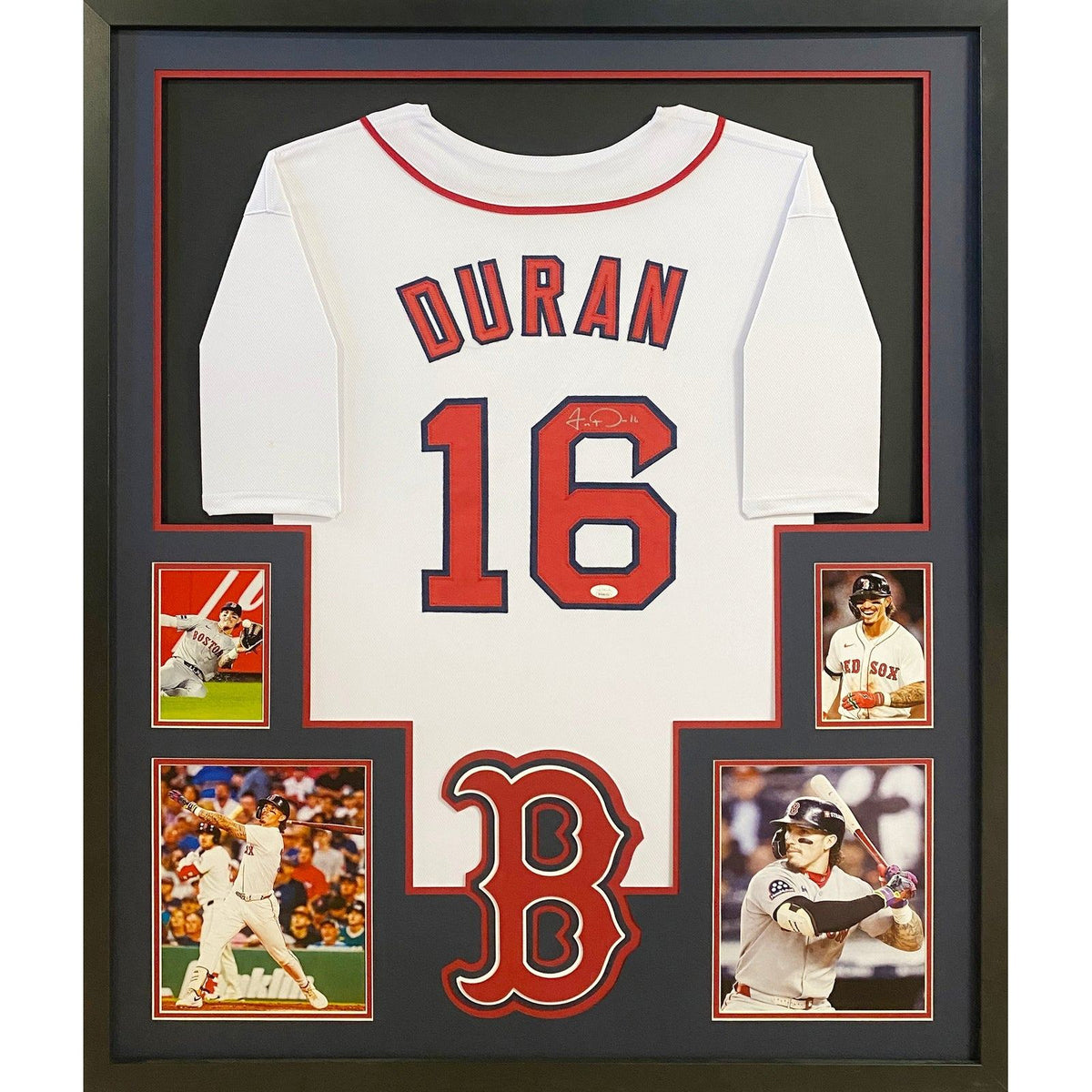 Jarren Duran Framed Jersey JSA Autographed Signed Boston Red Sox