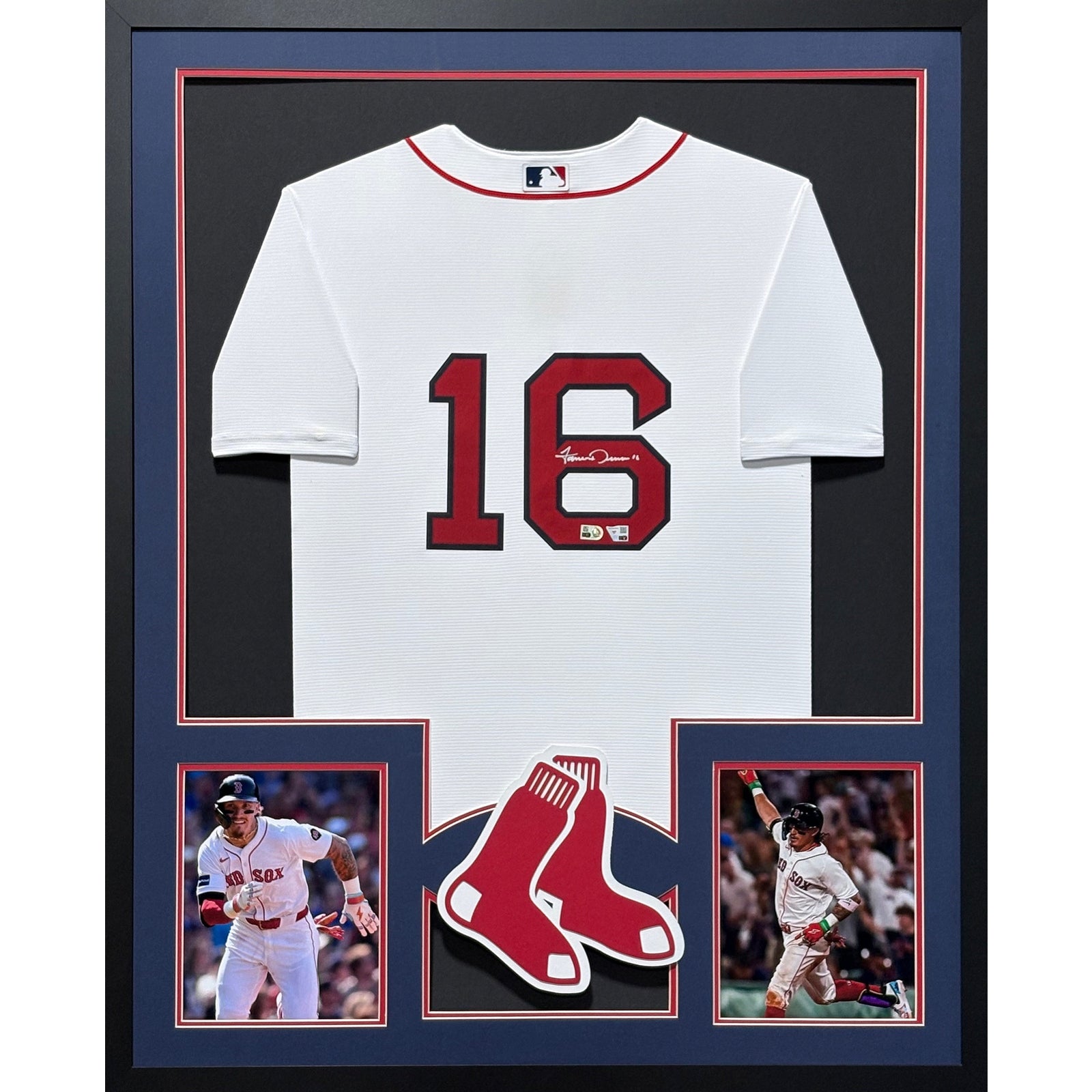 Jarren Duran Framed Jersey JSA Autographed Signed Boston Red Sox