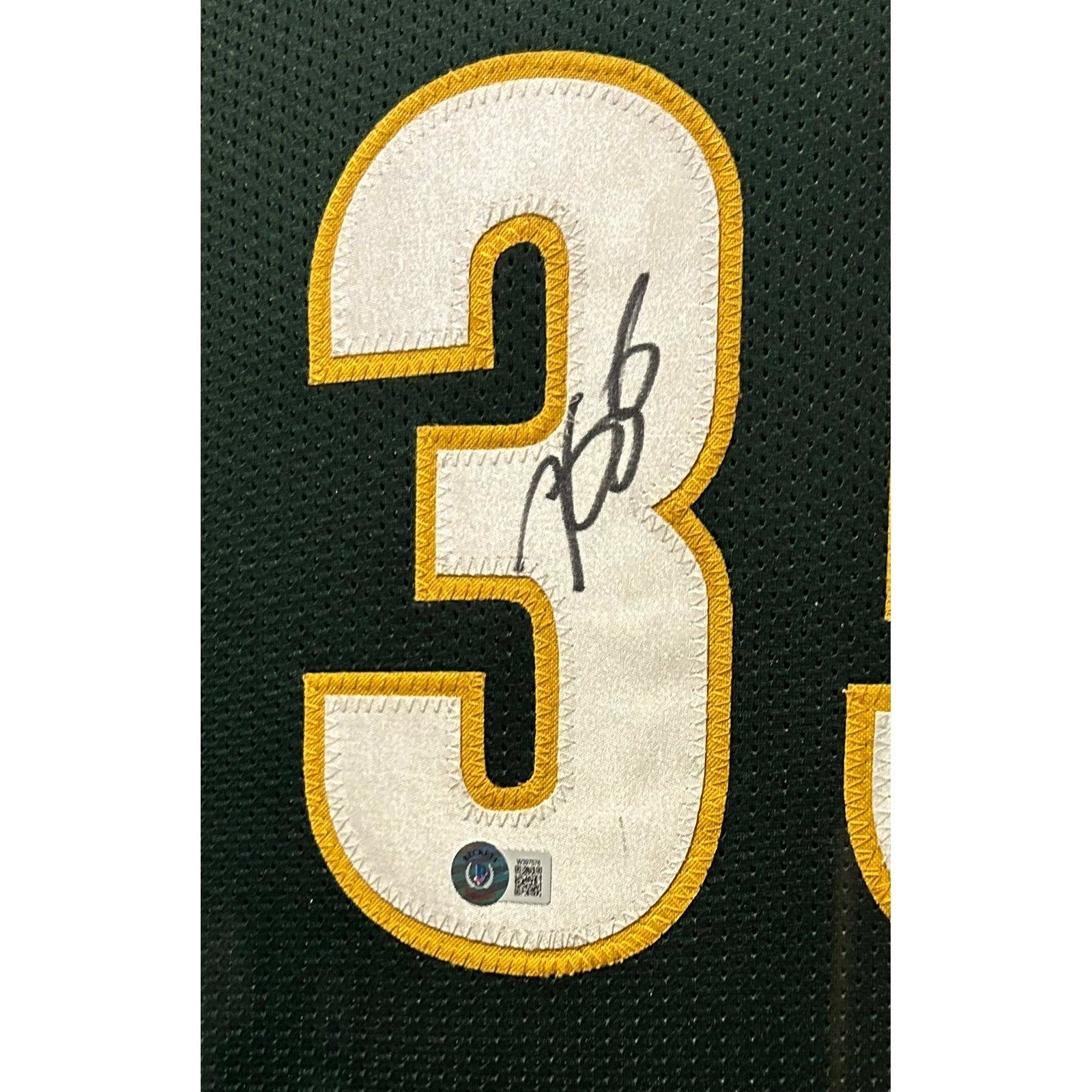 Kevin Durant Signed Framed Green Jersey Beckett Autographed Seattle Supersonics