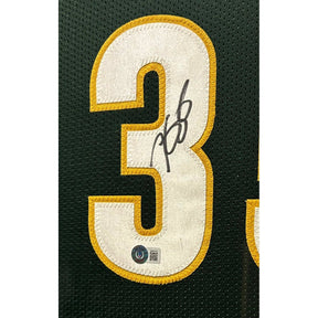 Kevin Durant Signed Framed Green Jersey Beckett Autographed Seattle Supersonics